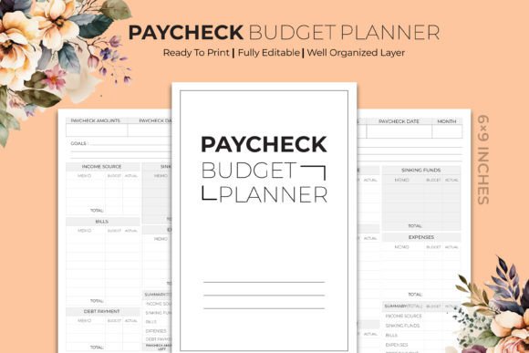 Download Paycheck Budget Kdp Planner Interior - Premium Bundle