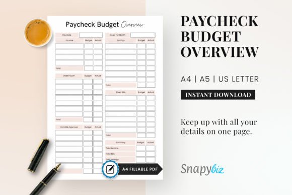 Download Paycheck Budget Overview - Premium Bundle