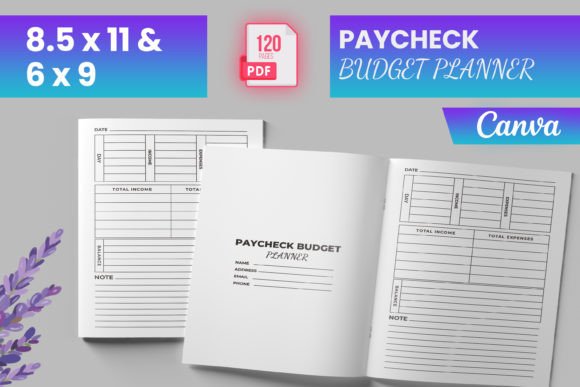 Download Paycheck Budget Planner for Canva (KDP) - Premium Resources