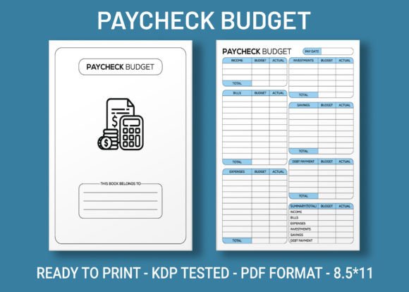 Download Paycheck Budget KDP Interior - Paycheck budget Collection