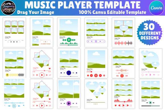Download Music Player Canva Editable Frames - Music player canva Collection