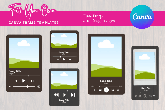 Download Music Player Canva Frame Mockup Bundle - Music player canva Collection
