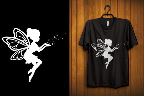 Download Silhouette of Fairy Custom Tshirt Design - Custom tshirt design Collection